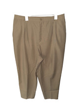 woman Essentials by Worthington plus size pants size 22W khaki career high rise