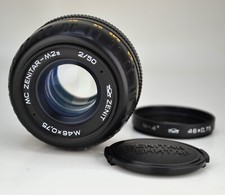 SERVICED EXC USSR MC ZENITAR-M2s SLR lens, f2/50mm M42 MOUNT 7 