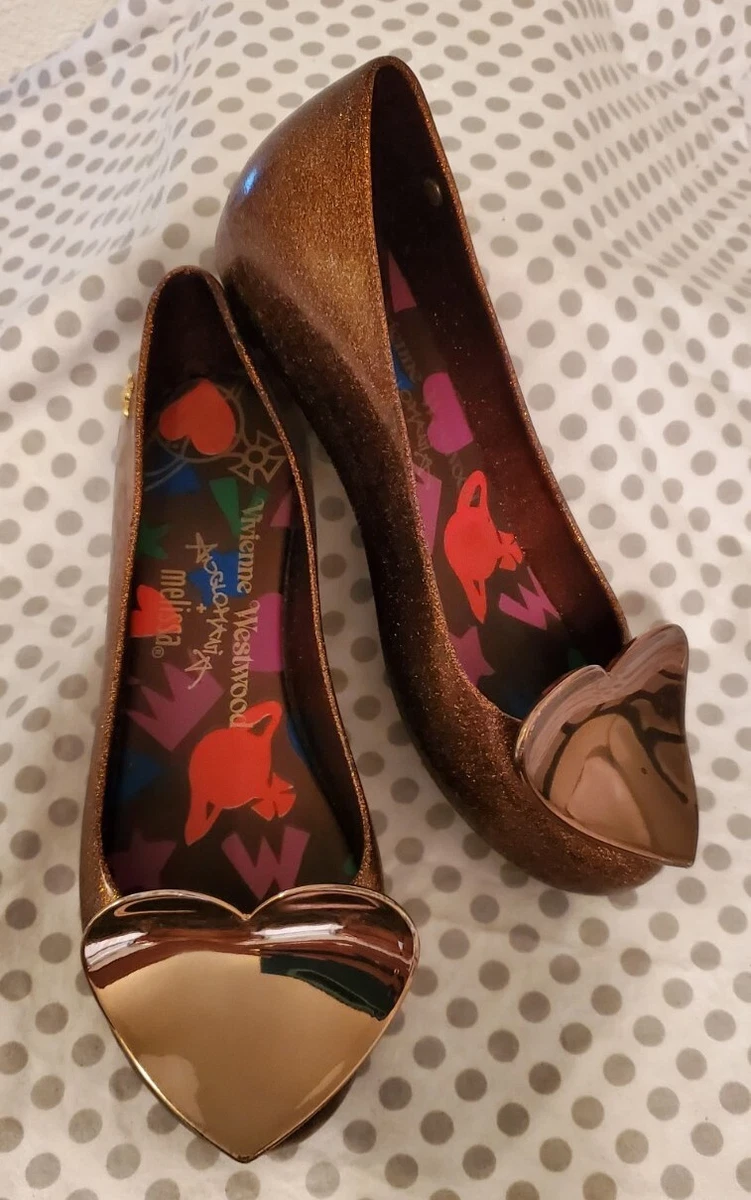 Vivienne Westwood Melissa Bronze Shimmer HEART Anglomania Kids 2.5 3