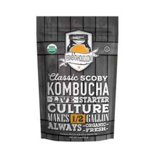 Kombucha SCOBY Live Culture W/ 6Oz Strong Mature Starter Tea - 1/2 Gal