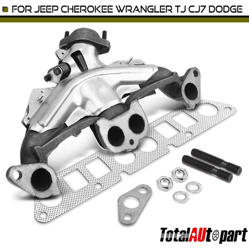 New Exhaust Manifold w/Gasket Kit for Jeep Cherokee Wrangler TJ Dodge