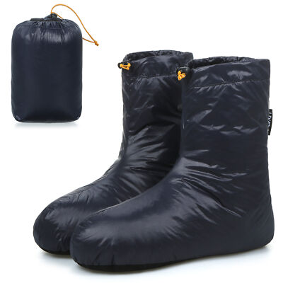  Winter Down Booties Socks Warm Soft Windproof   Slippers Z5V3
