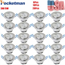 10/20PCS Dimmable LED Downlight 3W/5W Recessed Ceiling Light Spotlight 110V