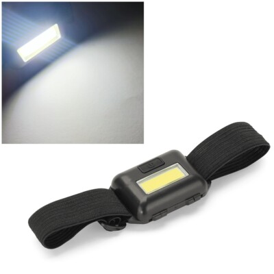 LED Kopflampe 3W COB 2 stufig dimmbar Blinkfunktion Stirnlampe Headlamp