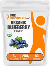 BulkSupplements Organic Blueberry Powder - 3g per Serving