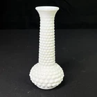 Vintage E.O. Brody Cleveland OH Milk Glass Hobnail Vase, Great Shape 8” M2000