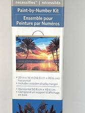 Beach Sunset with Palm Trees Paint-by-Number Kit Artist's Loft Necessities DIY