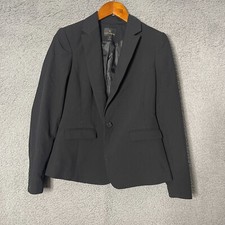 Worthington Blazer One-Button Jacket Lined Womens Pockets Notch Collar Size 6