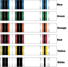 White Water Archery Traditional 9a Crest Arrow Wrap 15 pk Choose Length Width