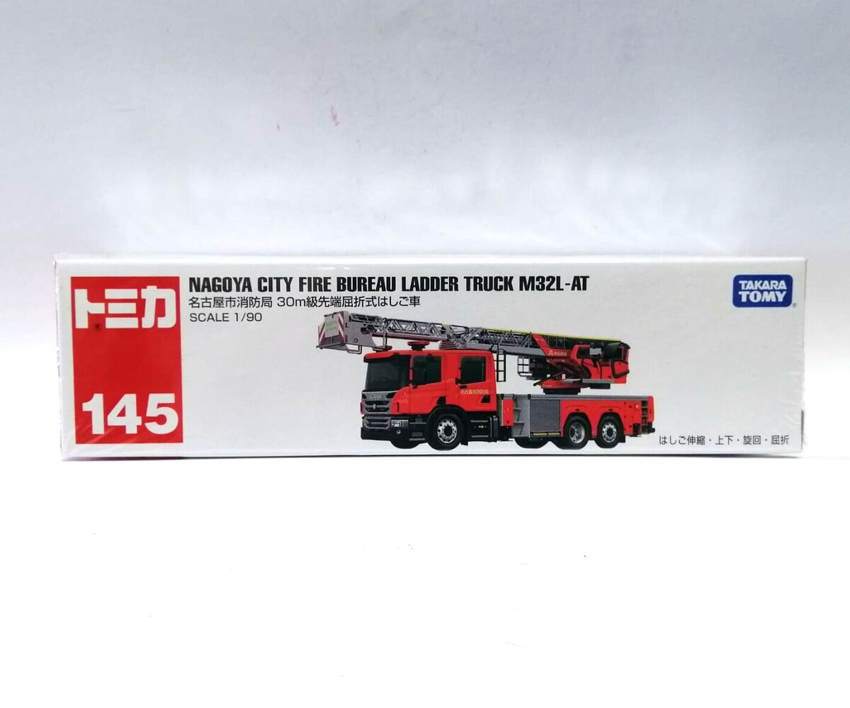 TOMICA 145 NAGOYA CITY FIRE BUREAU LADDER TRUCK M32L-AT 1/90