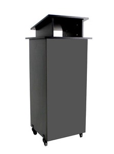 Returned Item Black Wood Podium Pulpit Lectern Event Debate Speech School Mobile