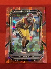 2023 Panini  Prizm Draft Picks #171 Tuli Tuipulotu RC Rookie Red Ice Prizm