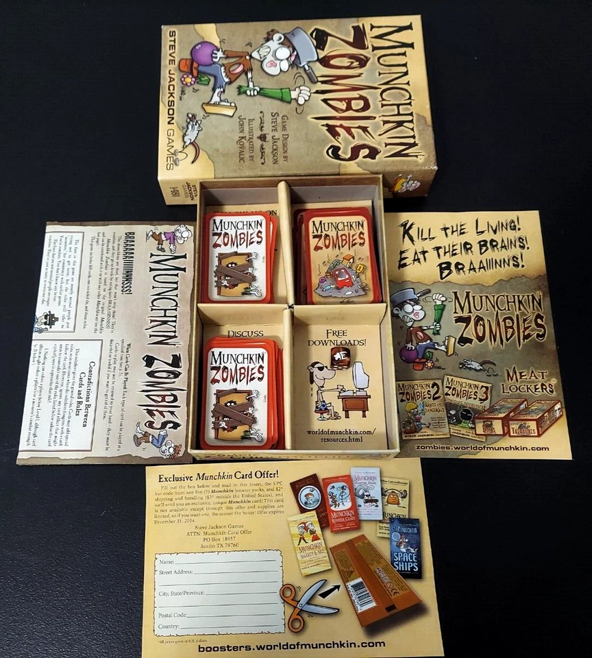 Munchkin Zombies Steve Jackson Game Complete with Dye Family Fun Game Night - Image 3 of 4