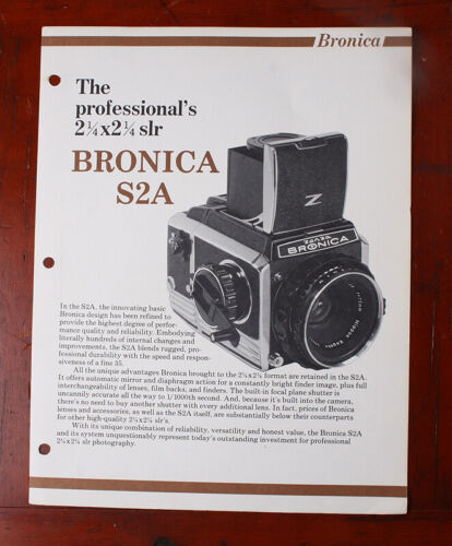 BRONICA S2A DEALER NOTEBOOK PAGE 349/GFS/5M/5-72/216593 - Picture 1 of 1