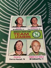 1975-76 Topps Team Leaders Dennis Hextall, Bill Goldsworthy #321 - FREE SHIPPING