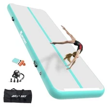  Gymnastics Air Mat Tumble Track Tumbling Mat 10ftx3.3ftx4inch Mint Green