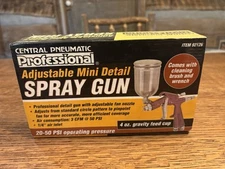 Adjustable Mini Detail Spray Gun Gravity Feed 3CFM @50 PSI NIB Central Pneumatic