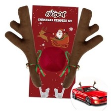 Car Christmas Reindeer Antlers  Nose Decorations,Rudolph Set Reindeer