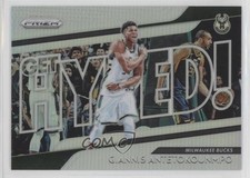 2018-19 Panini Prizm Get Hyped! Silver Prizm Giannis Antetokounmpo #8 rf2
