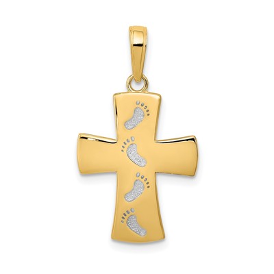 10k Gold Cross Pendant for Men Women Religious Necklace Spiritual Jewelry Charm
