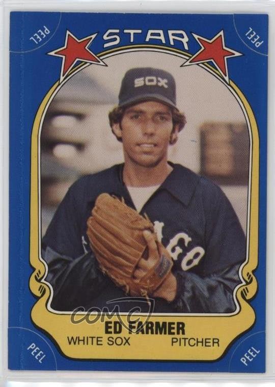 1981 Fleer Star Stickers Ed Farmer #114 16k2