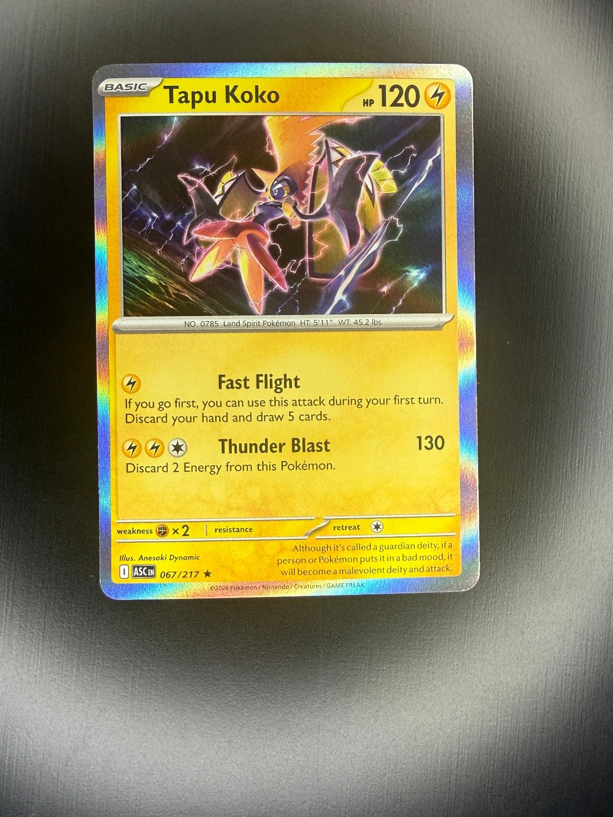 Tapu Koko 067/217 Rare Ascended Heroes Pokemon Near Mint