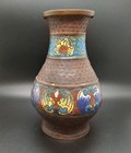 19th Century Asian/Oriental 7" Brass Enameled Vase — photo 1