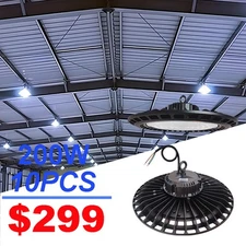 2/10 Pack 200W High Bay Led Light Commercial Industrial Warehouse Led Shop Light