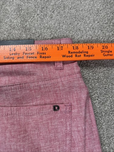 MEN'S DUNNING Linen GOLF PANTS 34x32 Performance Stretch Pink Red Berry Preppy - Picture 11 of 14