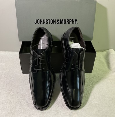 Johnston Murphy Alderson Runoff Lace Black Dress Shoes Men's 12M New W/  Box