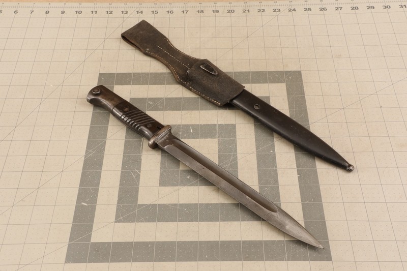 German Mauser 98 1898/05 Butcher Blade Rifle Bayonet & Matching Scabbard, #6169