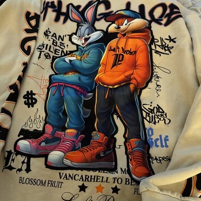 Looney Tunes Squad Hoodie x Left Point Black Fits Like A Large