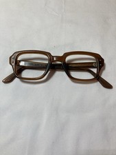 Vintage Military USS Eyeglasses Brown Frames 4 1/2 - 5 3/4 Pre-Owned No Lenses