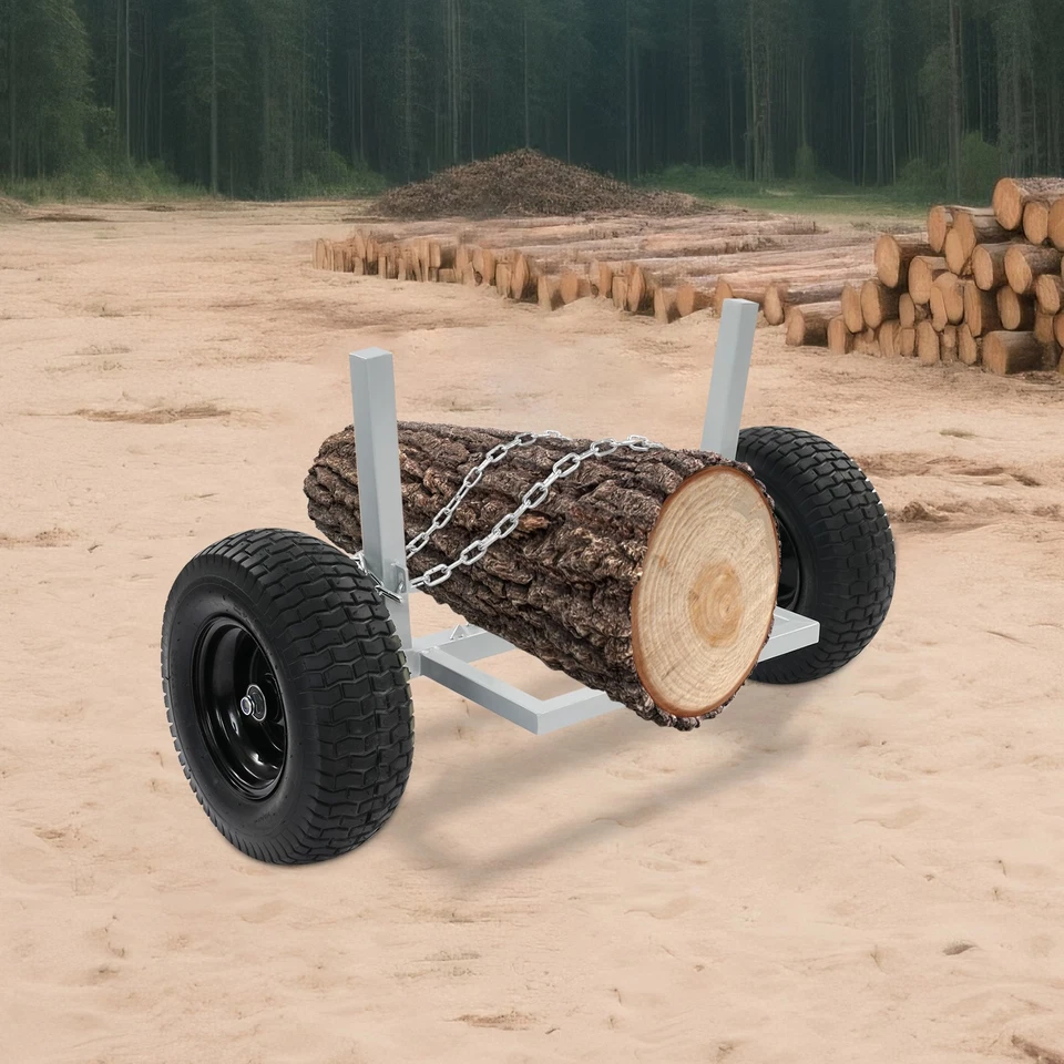Carretilla de troncos de alta resistencia de 24" 2 niveles con cadena 1500 lb capacidad patinadora de troncos Foto 2 de 4
