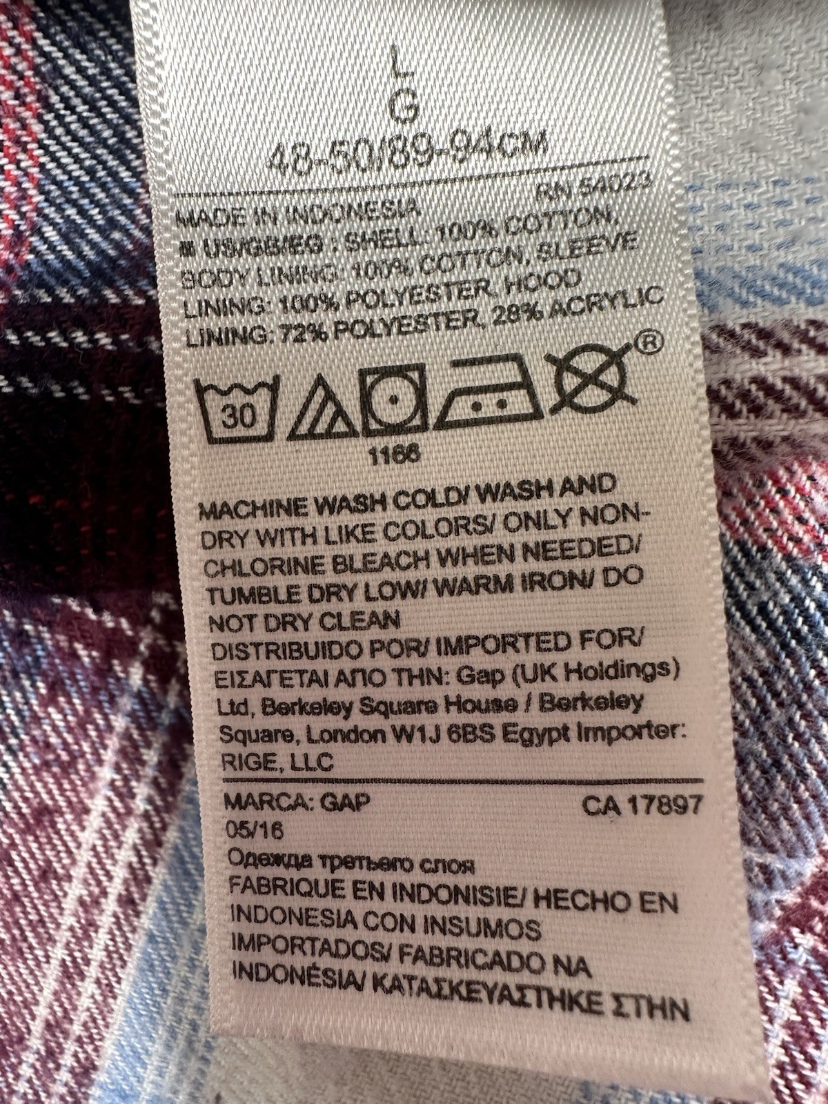 GAP Pendleton Jacket Mens Large Blue Fatigue Fiel… - image 11