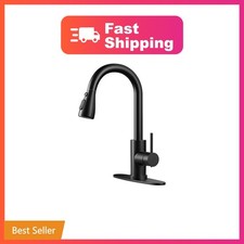Ifofyy Pull-Down Kitchen Faucet, Matte Black