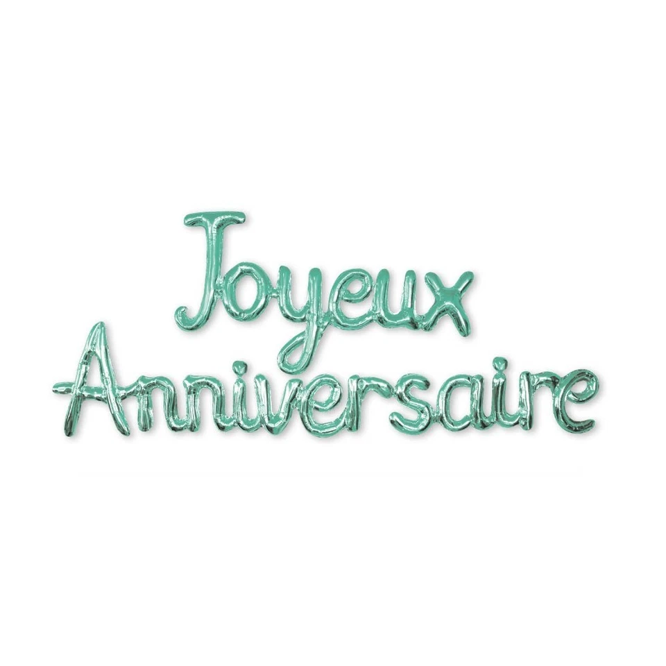 GUIRLANDE BALLONS LETTRES ANNIVERSAIRE 4.5M VERT - Photo 1/1