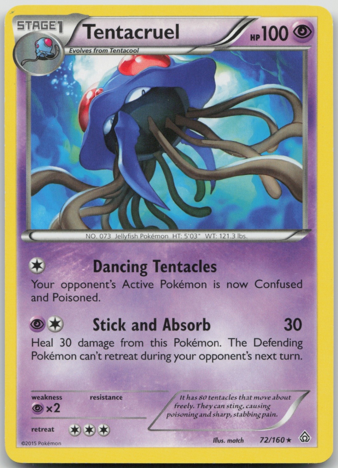 Tentacruel 72/160 Rare XY - Primal Clash LP Normal