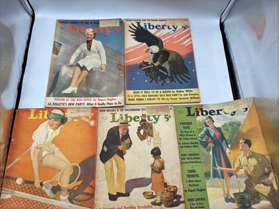VTG All 5 July 1938 Weekly Liberty Magazines July 2, 9, 16,  23 & 30