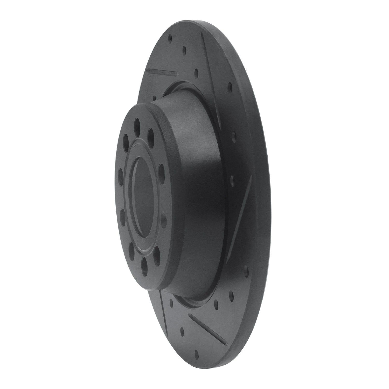 Dynamic Friction 633-74055R DFC Brake Rotor - Drilled and Slotted - Black