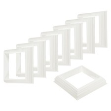 8PCS White Vinyl Post Skirt 5" x 5" Post Base Cover Split Style Column Wraps