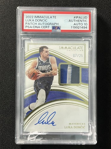 2022-23 Immaculate Collection Luka Doncic #IPA-LUD Patch /25 PSA 10 Auto POP 1