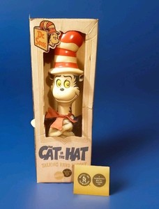 1970 "CAT IN THE HAT" Dr Seuss MATTEL "TALKING HAND PUPPET" In The Orig RARE BOX