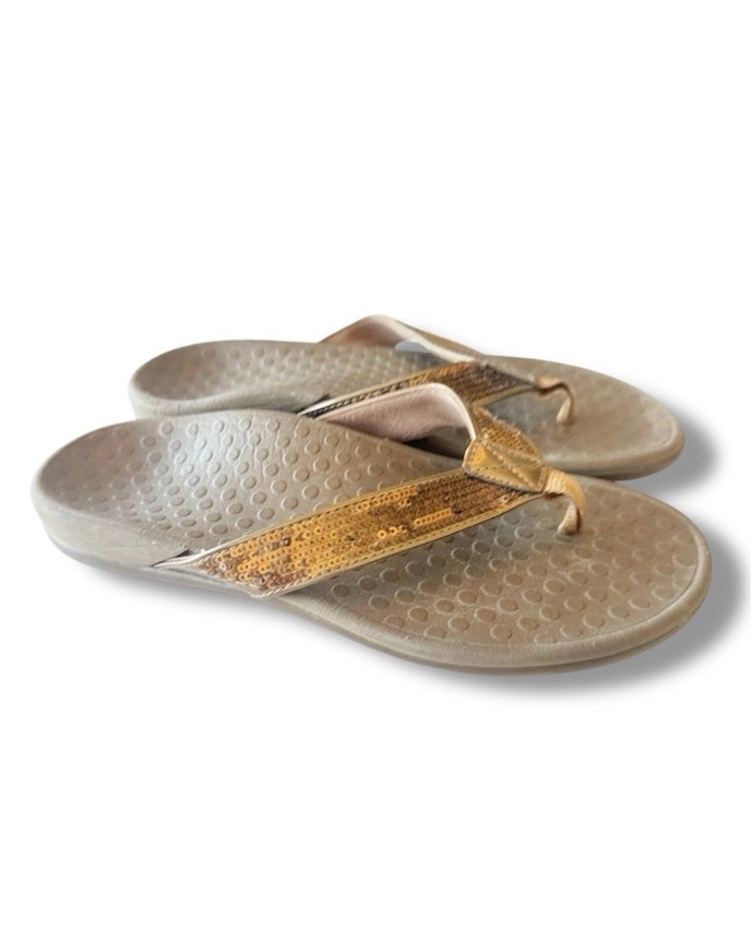 APL Infradito VIONIC Tide marrone scivolo donna 8 paillettes classico comfort spiaggia Vacay