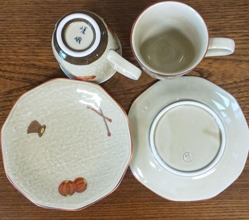 Juego de 2 tazas y platillos Aritayaki Saga, pintados a mano, usados, Japón - Imagen 4 de 5
