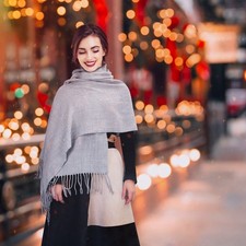 Electric Heated Winter Scarf Soft Warm Neck Wrap w/ USB Heating 3 Modes