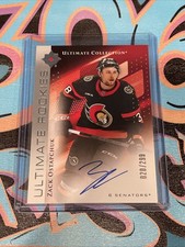 Zack Ostapchuk 020/299 Rookie Auto 2024-25 UD Ultimate Ottawa Senators (CH)