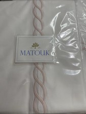 Matouk India New 1pc F/Q Duvet Cover 520TC Percale Chain Blush 2 SOLD