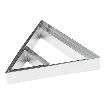 Dreieckige Kuchenform 20 cm H. 4,5 cm Edelstahl - PADERNO - Konditorei