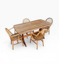 Vintage Ercol dining table and chairs